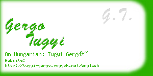 gergo tugyi business card